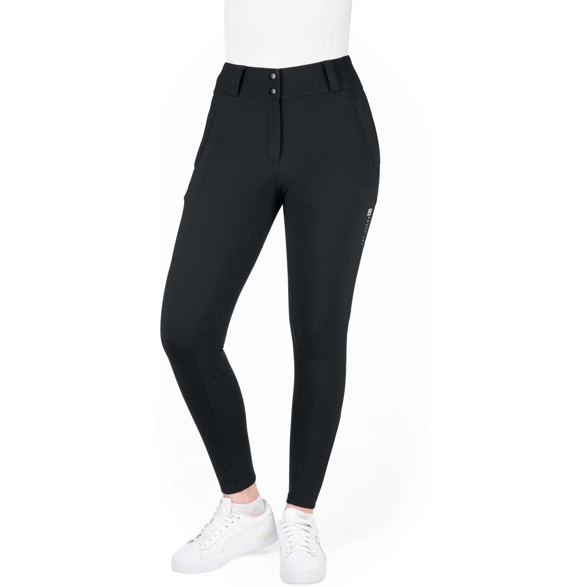 EQUITHÈME Pantaloni da Equitazione Sierra Full Grip Nero