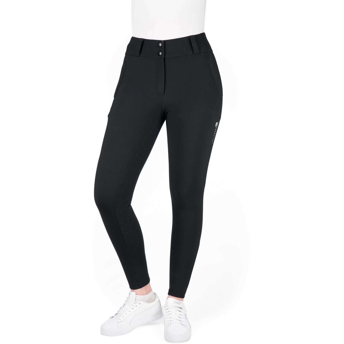 EQUITHÈME Pantaloni da Equitazione Sierra Full Grip Nero