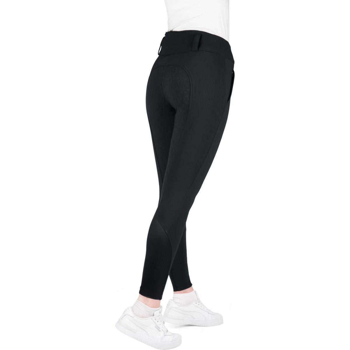 EQUITHÈME Pantaloni da Equitazione Sierra Full Grip Nero