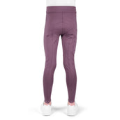 EQUITHÈME Leggings da Equitazione Birdy Kids Full Grip Lilla