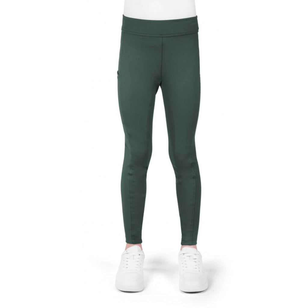 EQUITHÈME Leggings da Equitazione Birdy Kids Full Grip Khaki