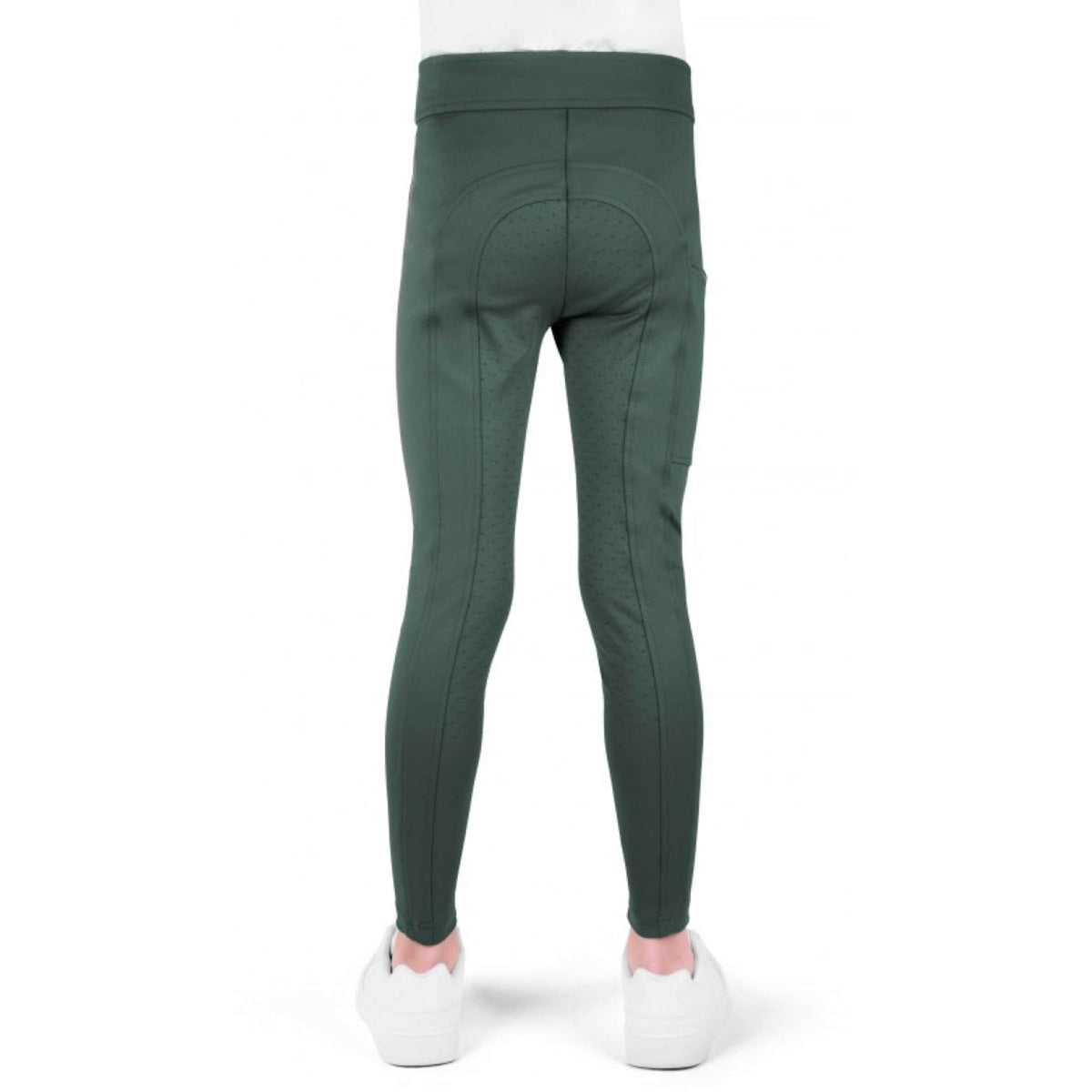 EQUITHÈME Leggings da Equitazione Birdy Kids Full Grip Khaki