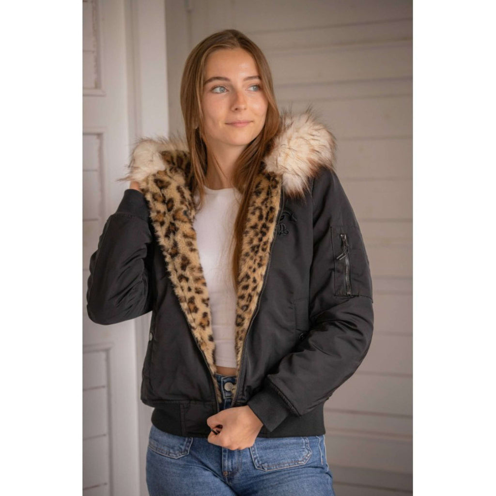 Pénélope Giacca Bomber LeoLyon Nero/Pantera