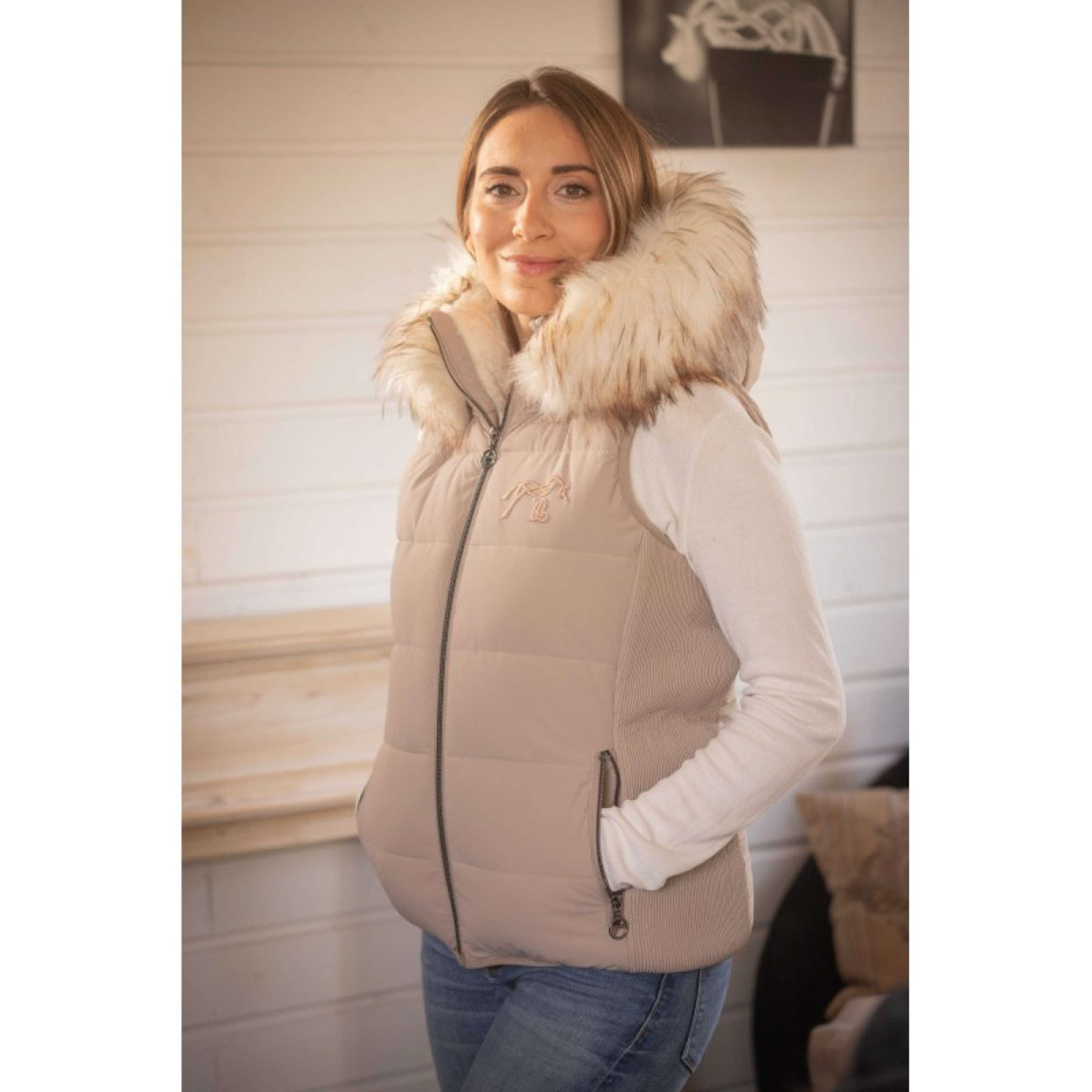 Pénélope Gilet Louxia Taupe
