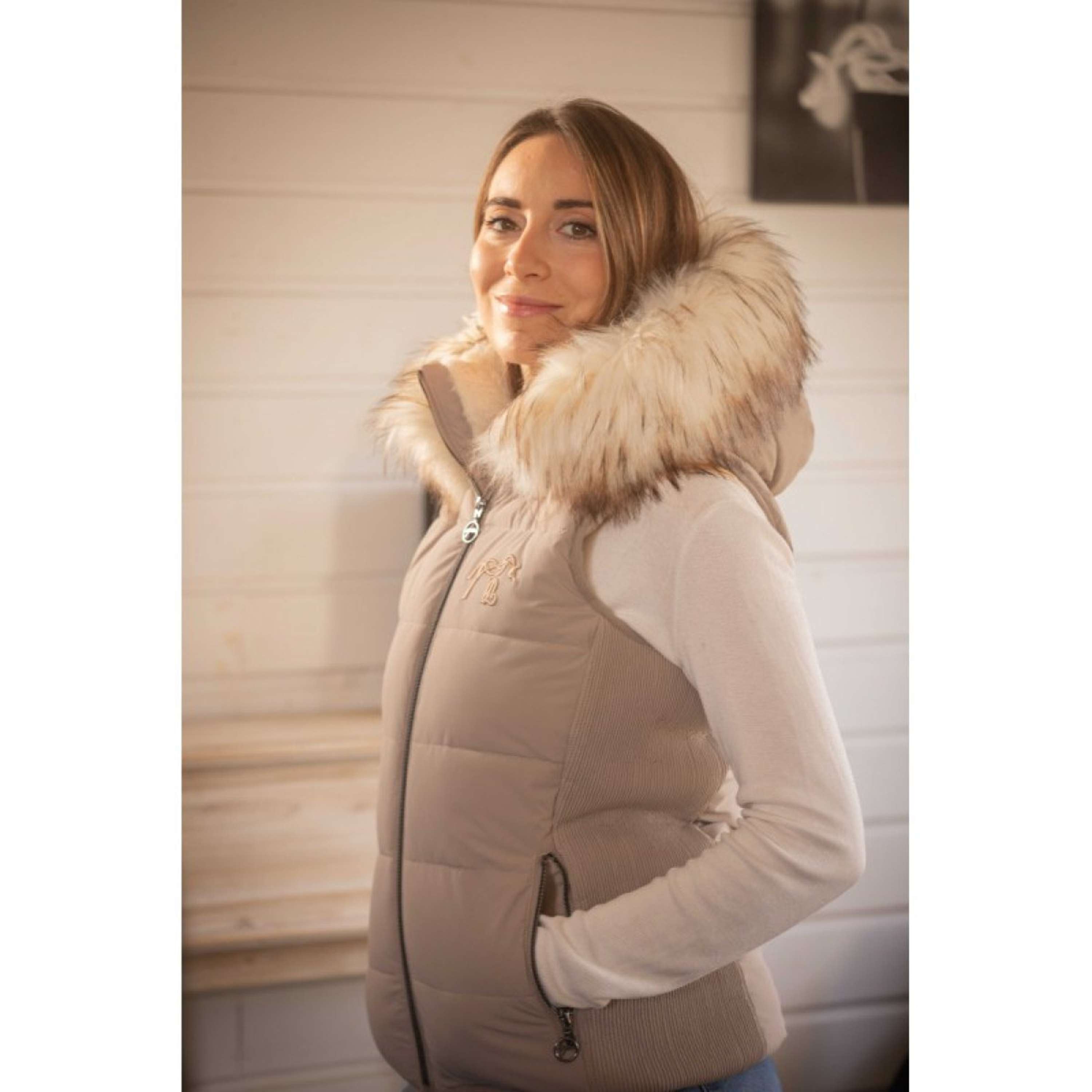 Pénélope Gilet Louxia Taupe