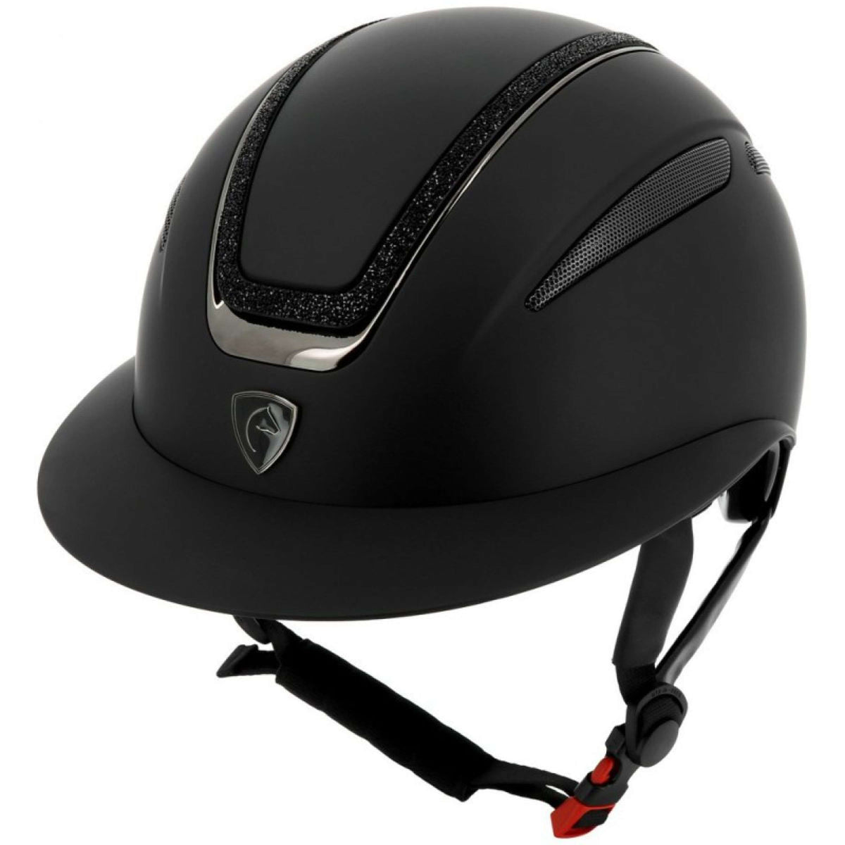EQUITHÈME Casco da equitazione Nero opaco