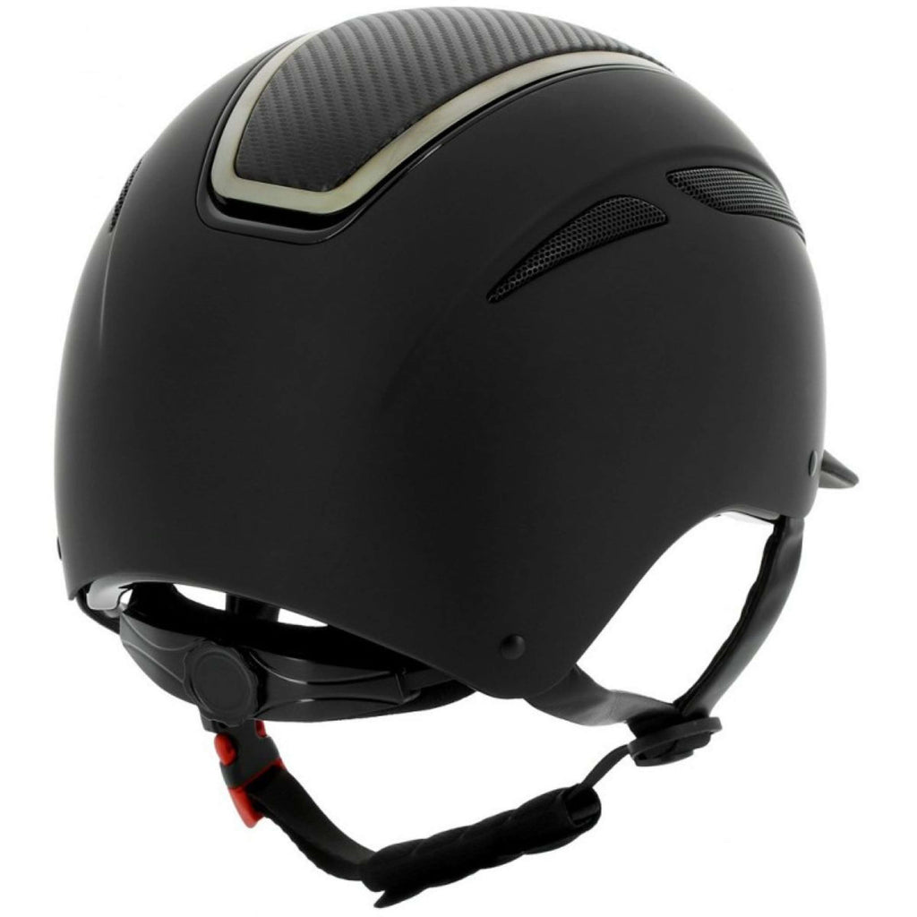 EQUITHÈME Casco da equitazione Nero/Cromo/Carbonio