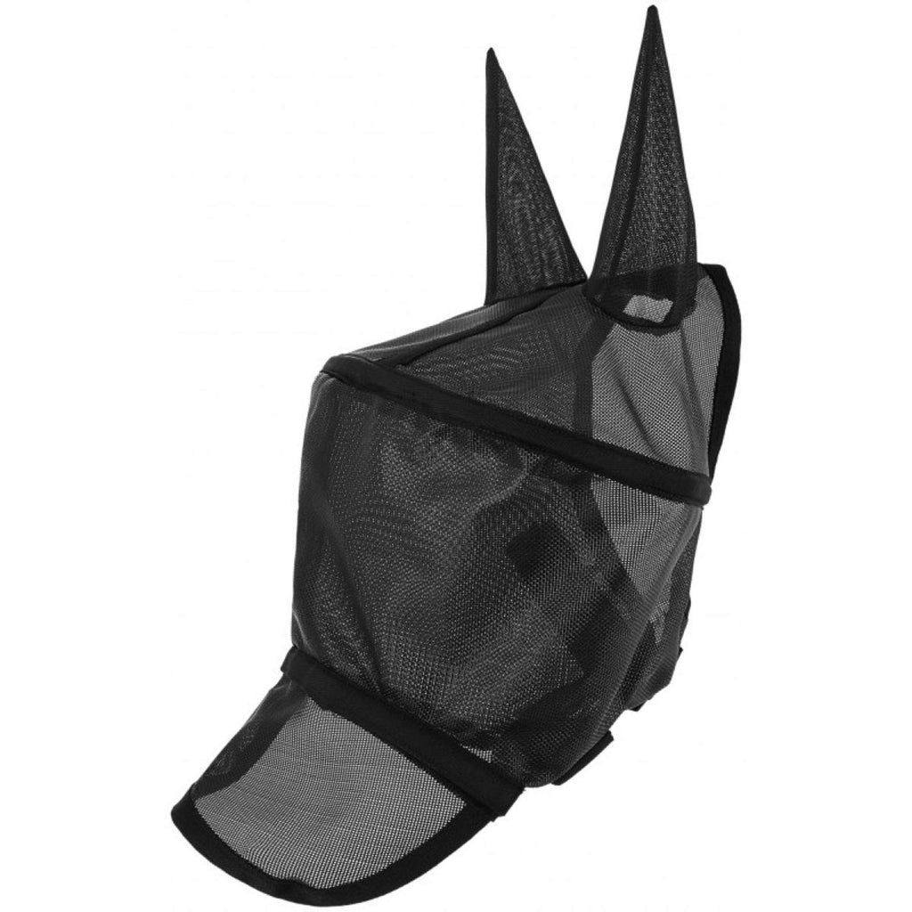 EQUITHÈME Maschera per Mosche Protec con Protezione UV Nero