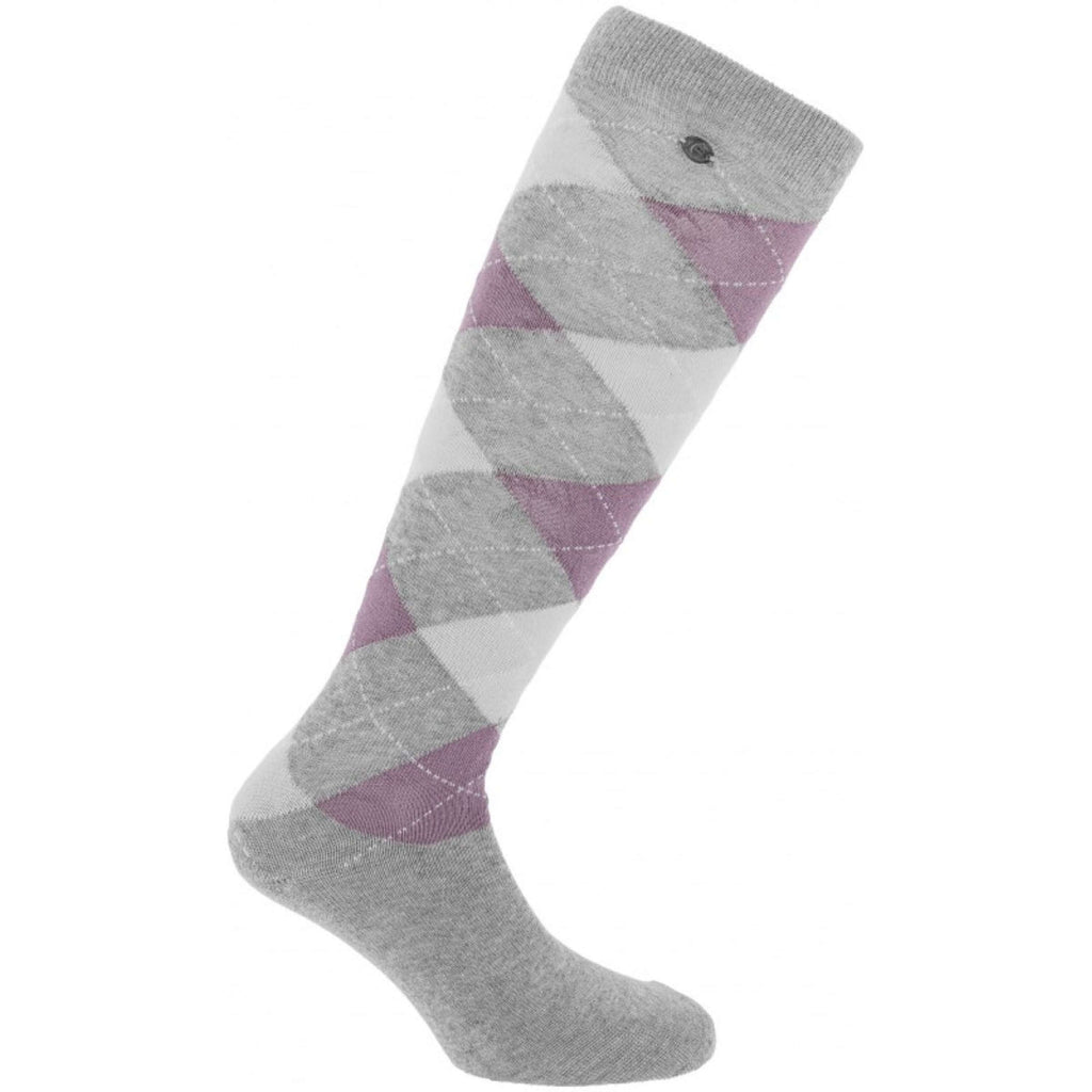 EQUITHÈME Calzini Argyle Grigio/lilla
