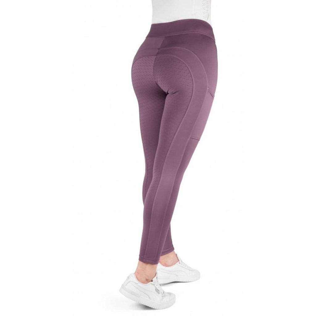 EQUITHÈME Leggings da Equitazione Birdy Full Grip Lilla