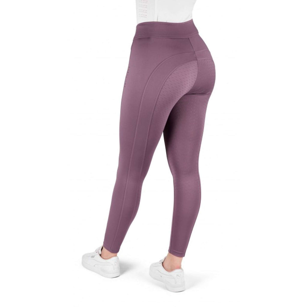 EQUITHÈME Leggings da Equitazione Birdy Full Grip Lilla