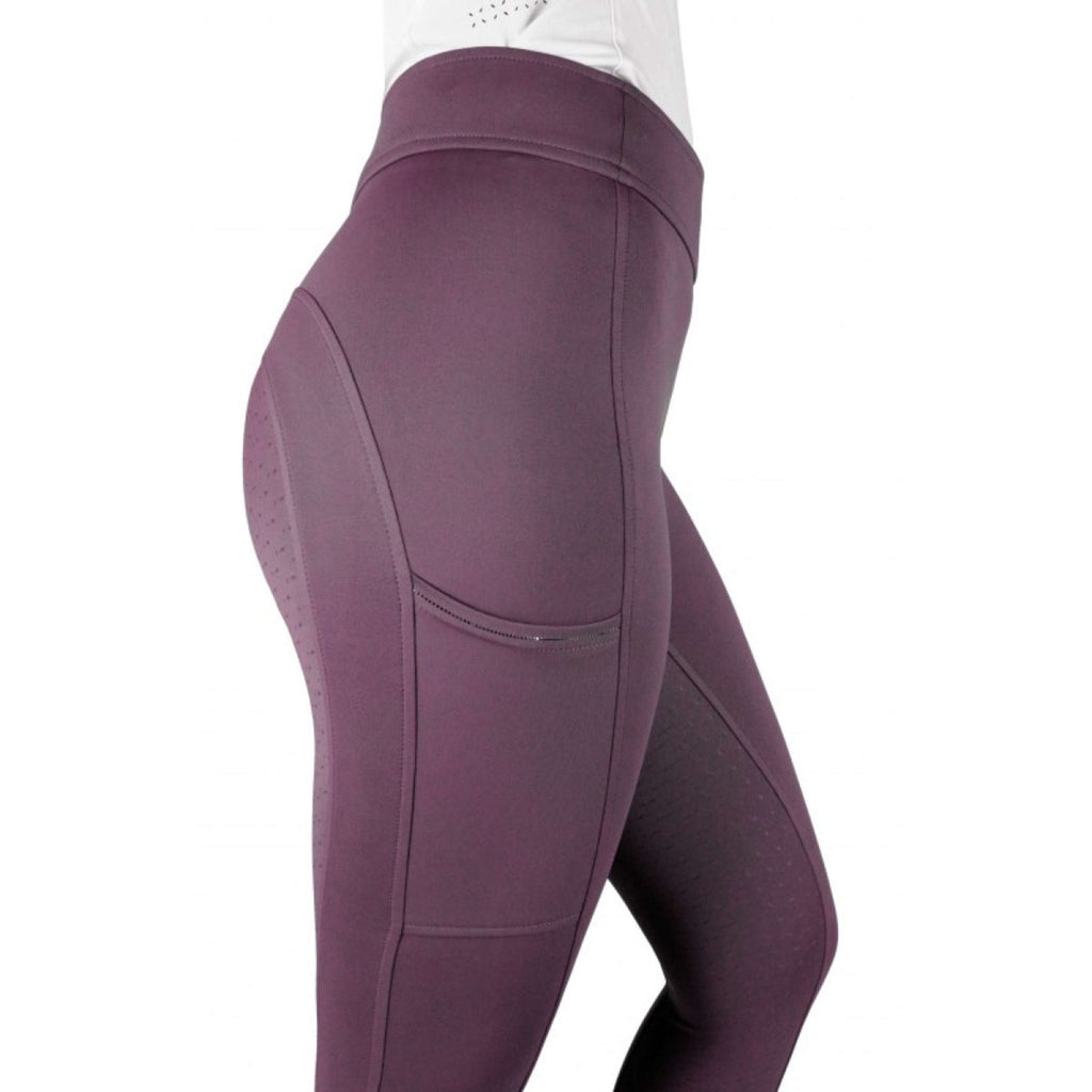 EQUITHÈME Leggings da Equitazione Birdy Full Grip Lilla