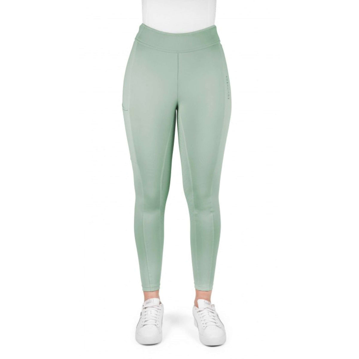 EQUITHÈME Leggings da Equitazione Birdy Full Grip Verde chiaro