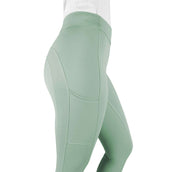 EQUITHÈME Leggings da Equitazione Birdy Full Grip Verde chiaro