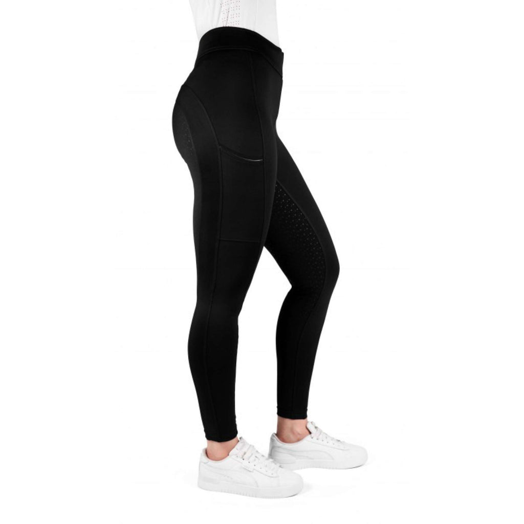 EQUITHÈME Leggings da Equitazione Birdy Full Grip Nero