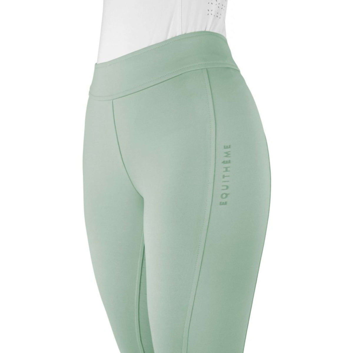 EQUITHÈME Leggings da Equitazione Birdy Full Grip Verde chiaro