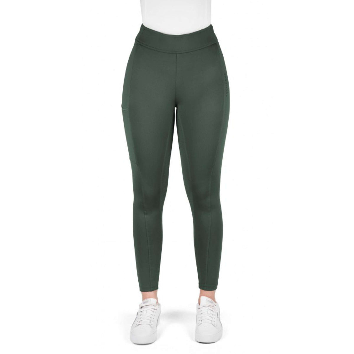 EQUITHÈME Leggings da Equitazione Birdy Full Grip Khaki