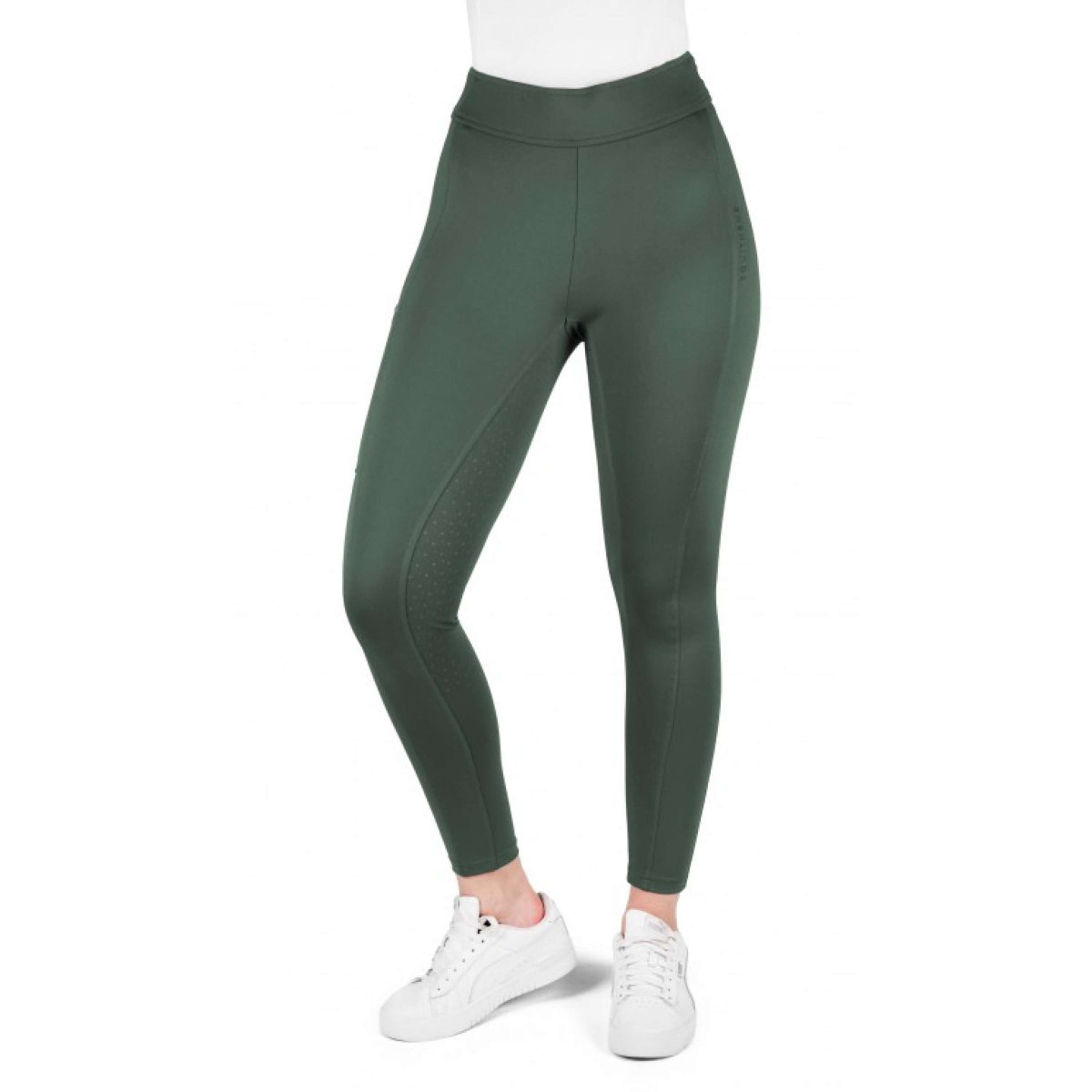 EQUITHÈME Leggings da Equitazione Birdy Full Grip Khaki