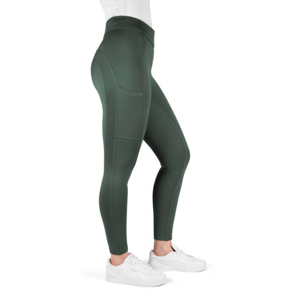 EQUITHÈME Leggings da Equitazione Birdy Full Grip Khaki