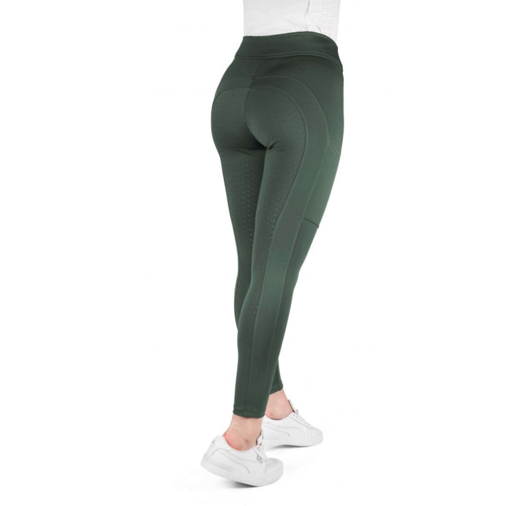 EQUITHÈME Leggings da Equitazione Birdy Full Grip Khaki