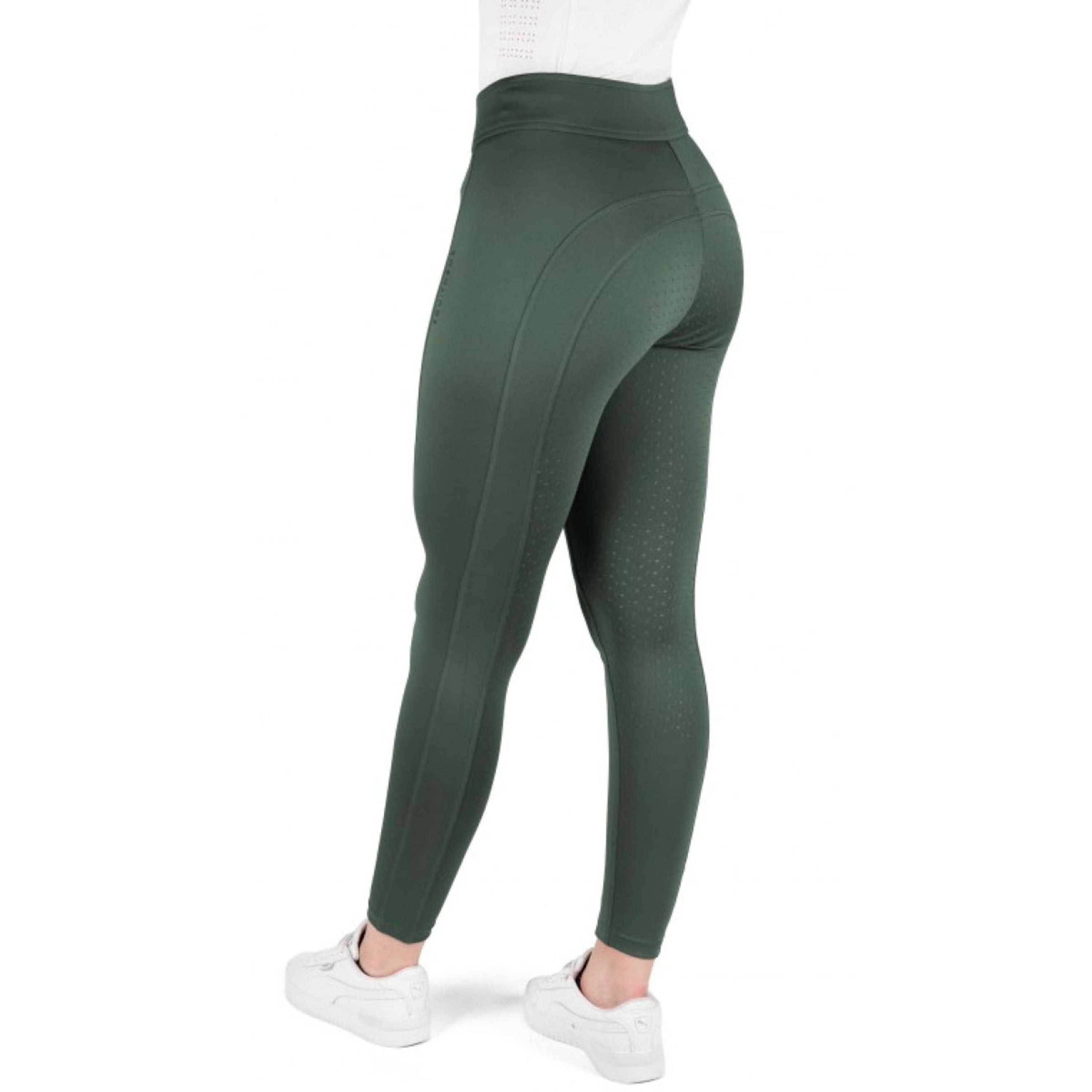 EQUITHÈME Leggings da Equitazione Birdy Full Grip Khaki