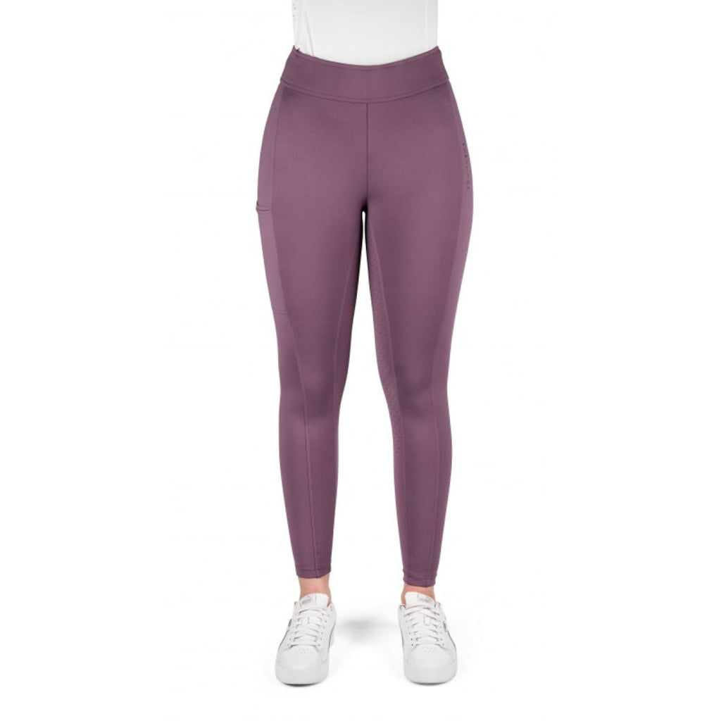 EQUITHÈME Leggings da Equitazione Birdy Full Grip Lilla
