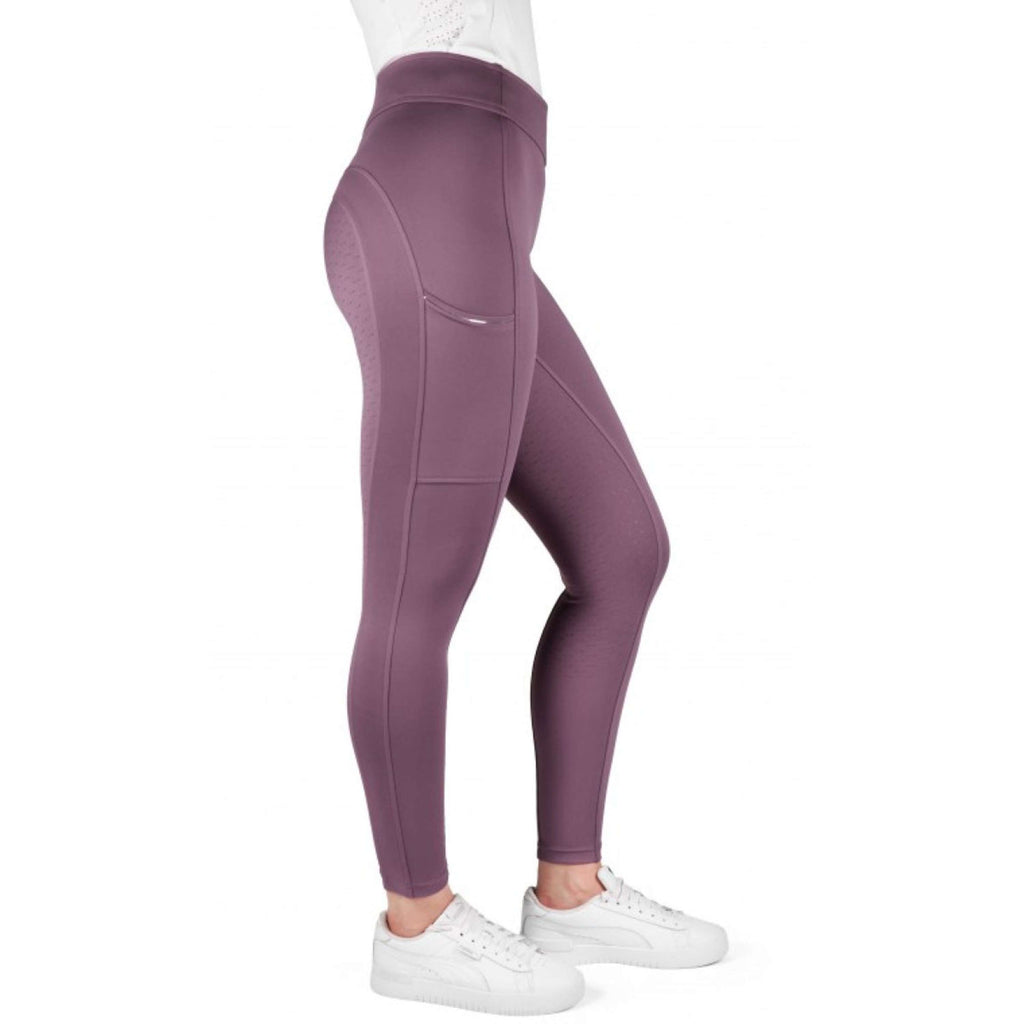 EQUITHÈME Leggings da Equitazione Birdy Full Grip Lilla