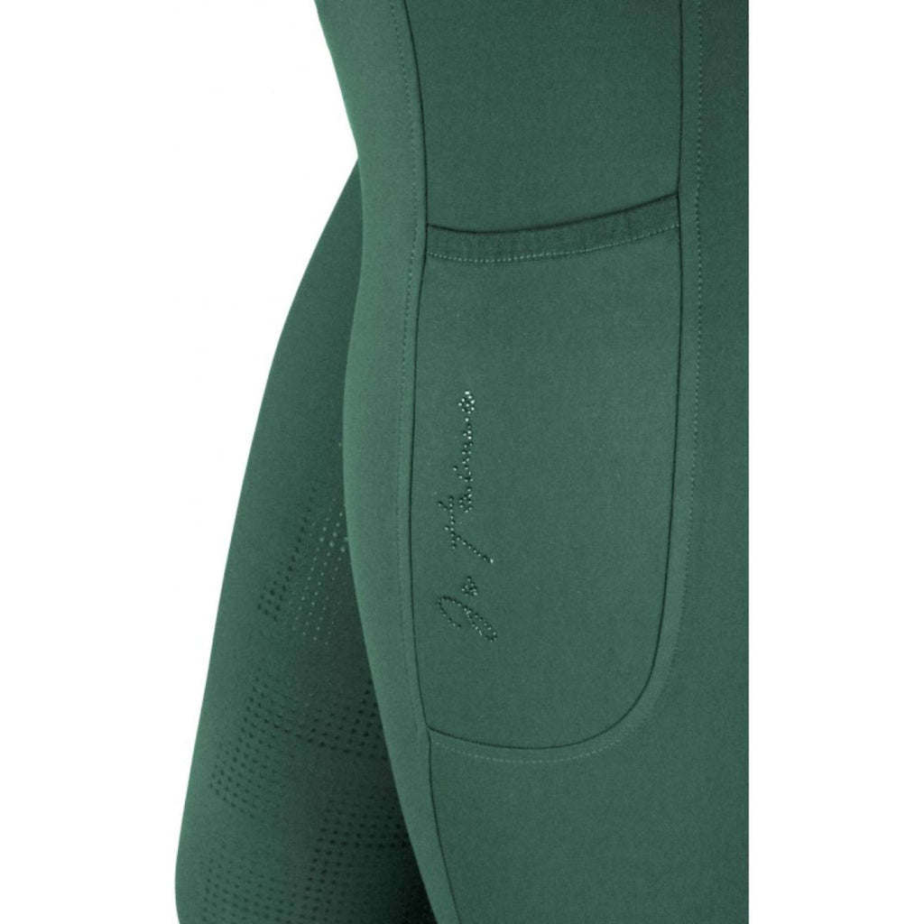 EQUITHÈME Leggings da Equitazione Flora Full Grip Blu anatra