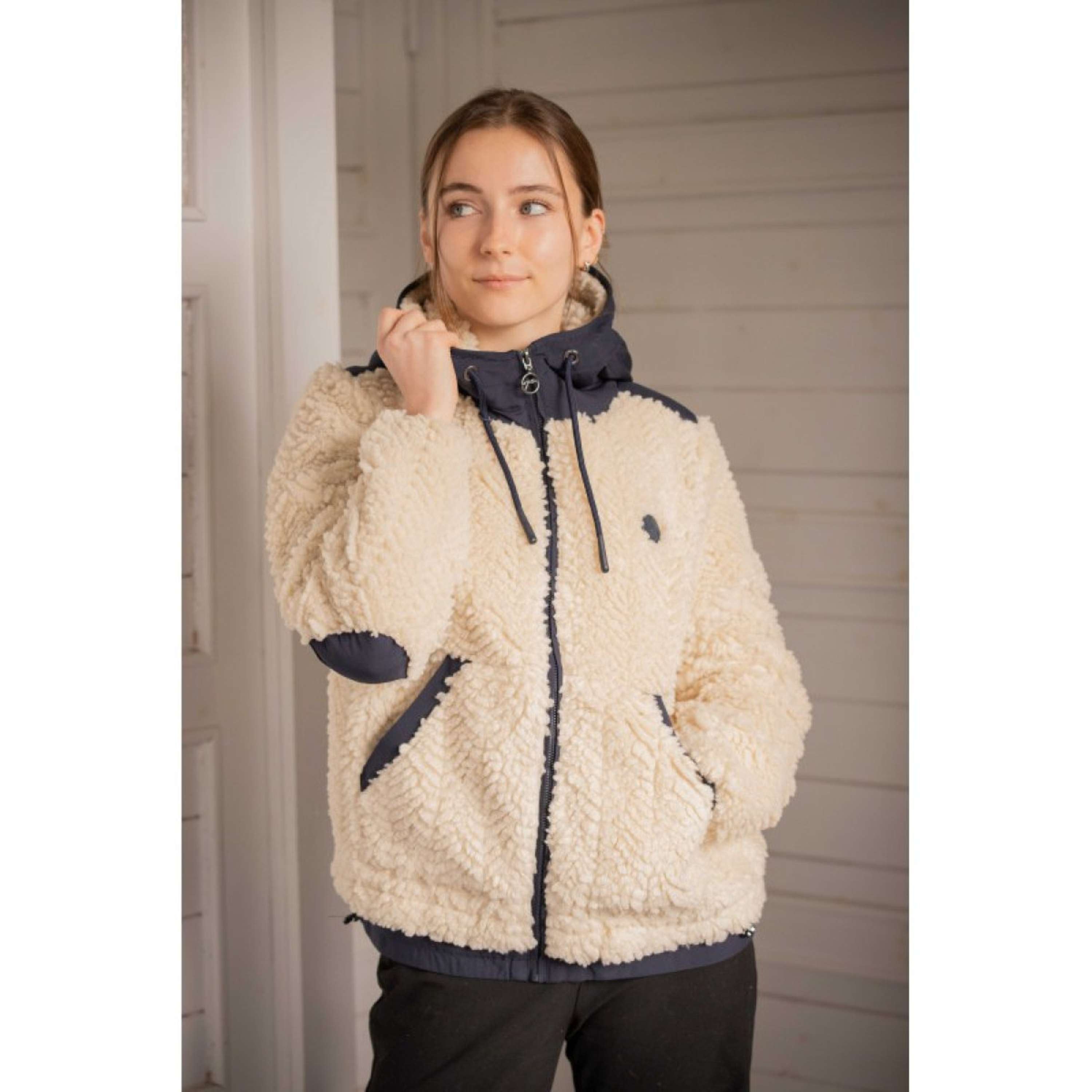 Pénélope Felpa con cappuccio e zip Léontine Ecru