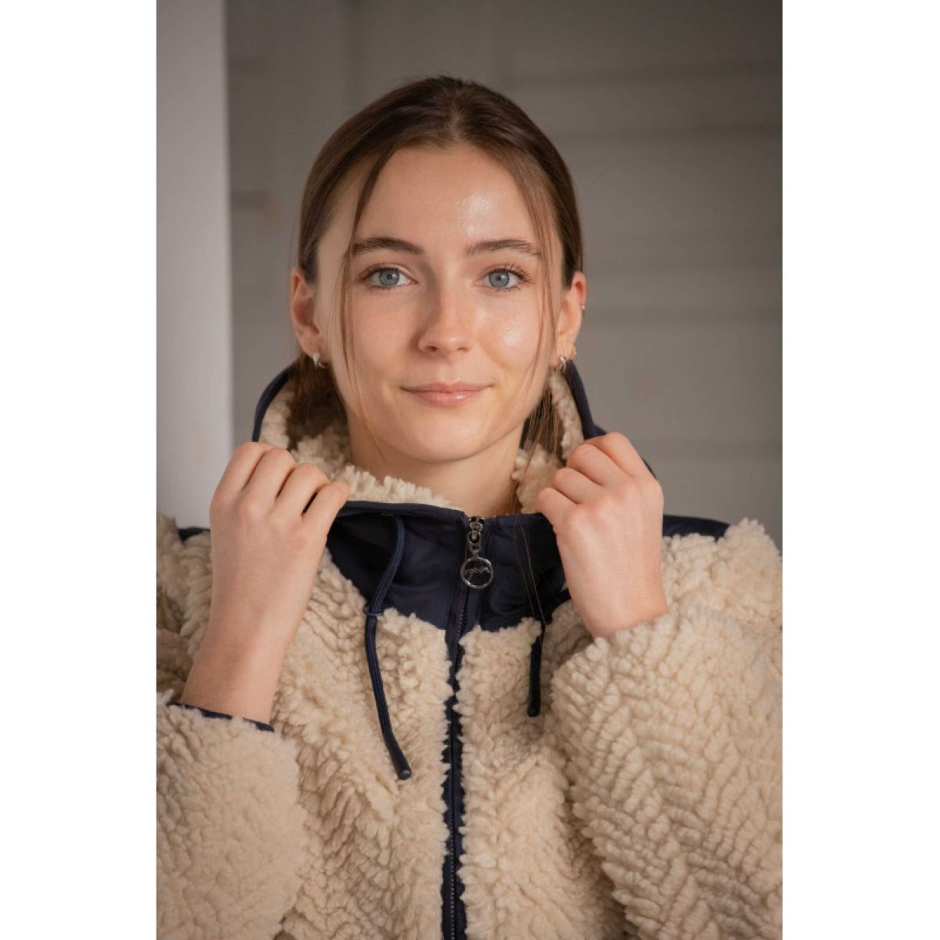 Pénélope Felpa con cappuccio e zip Léontine Ecru