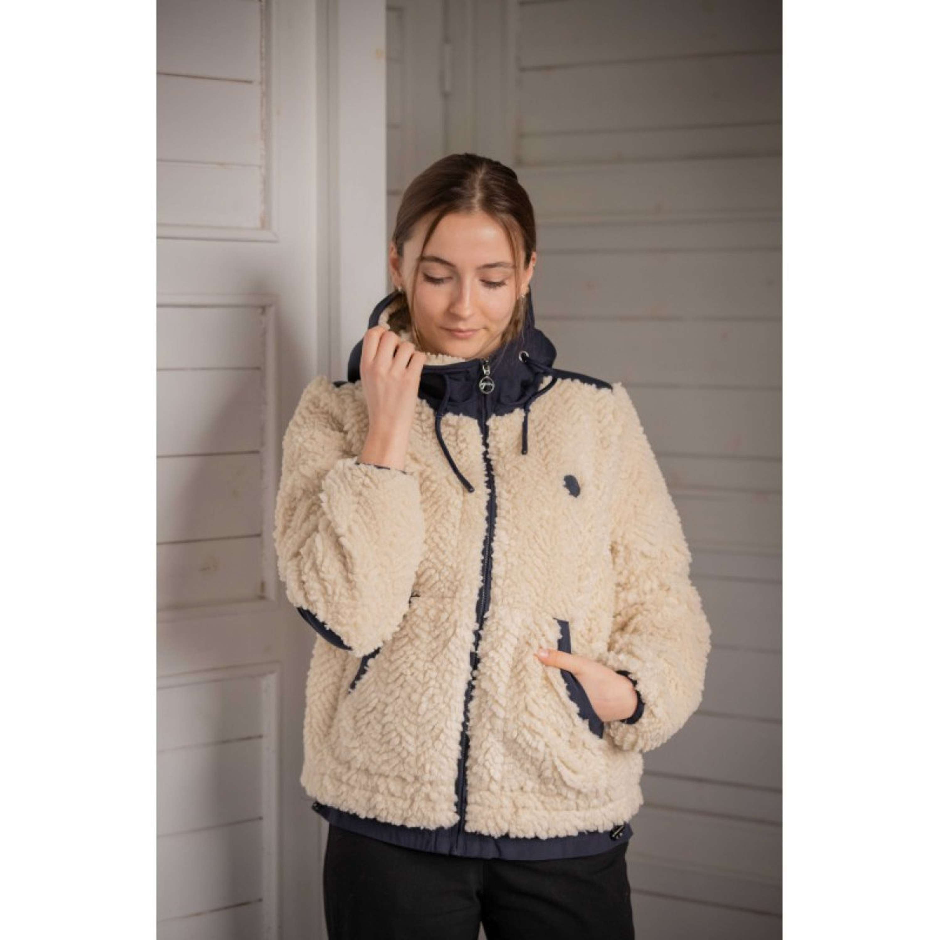 Pénélope Felpa con cappuccio e zip Léontine Ecru