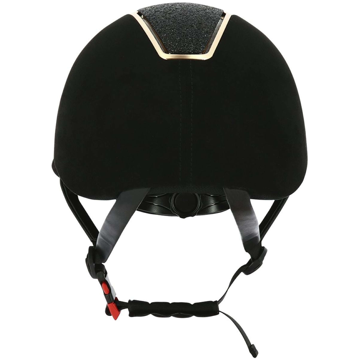 EQUITHÈME Casco da equitazione Glint Lamé Nero/Oro rosa
