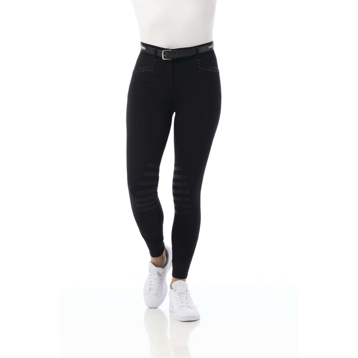 EQUITHÈME Pantaloni da Equitazione Safir Nero/Blu
