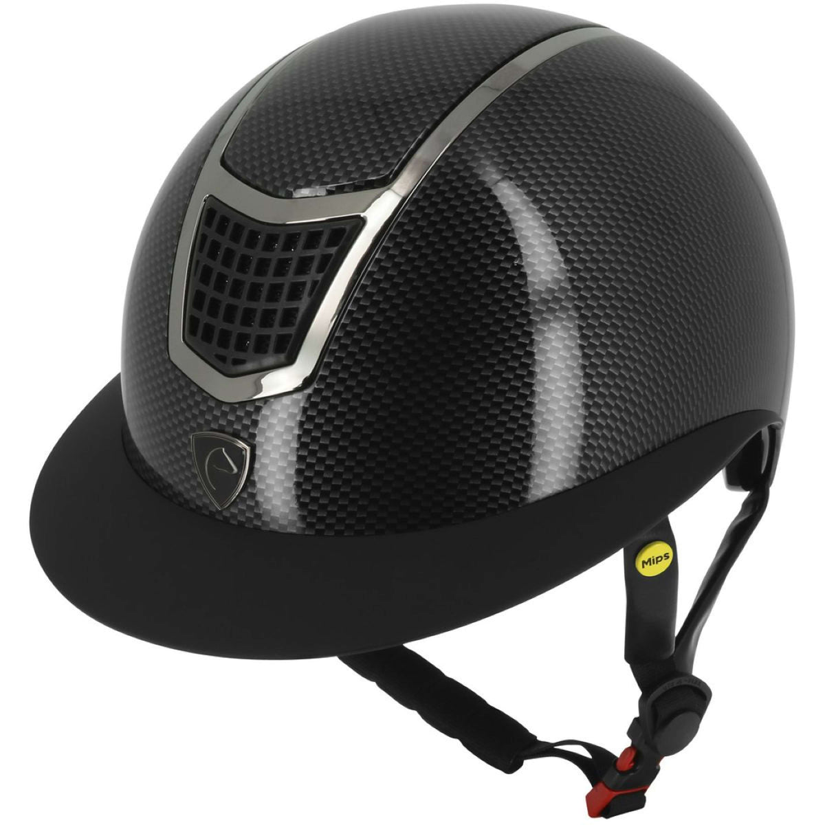 EQUITHÈME Casco da equitazione Airy LM Mips Nero/Carbonio