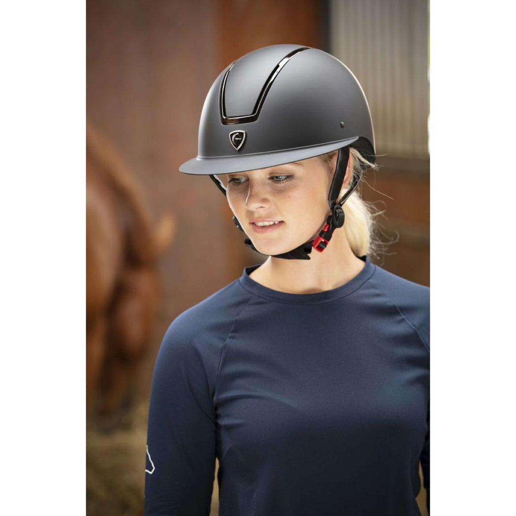 EQUITHÈME Casco da equitazione Glint Mat Nero