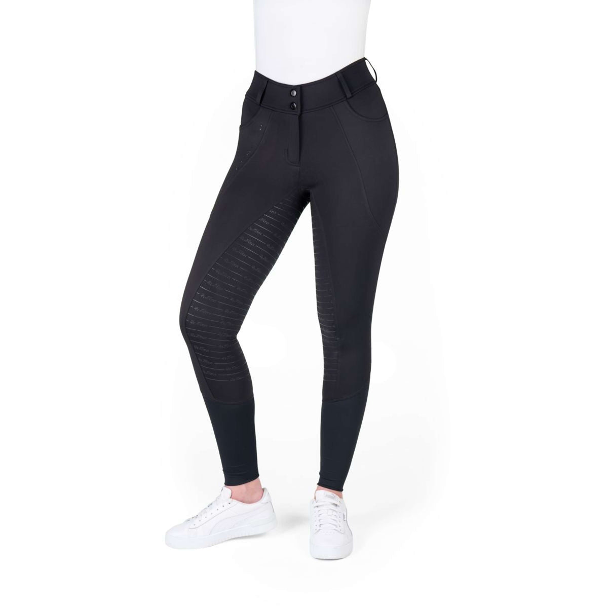 EQUITHÈME Pantaloni da Equitazione Elsa Full Grip Nero