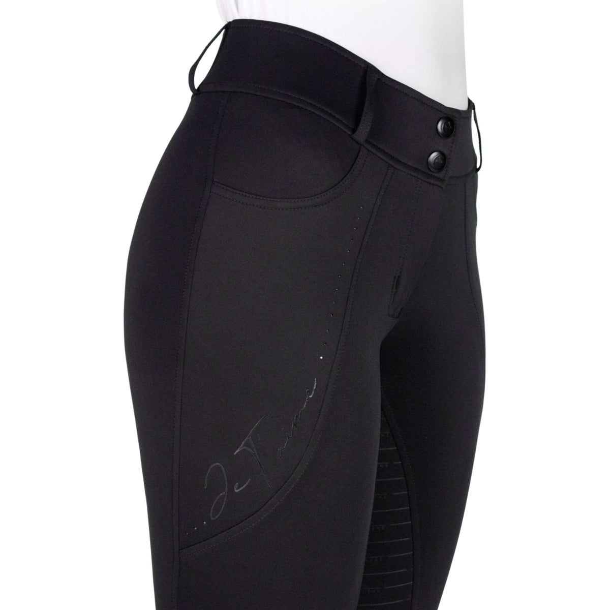 EQUITHÈME Pantaloni da Equitazione Elsa Full Grip Nero
