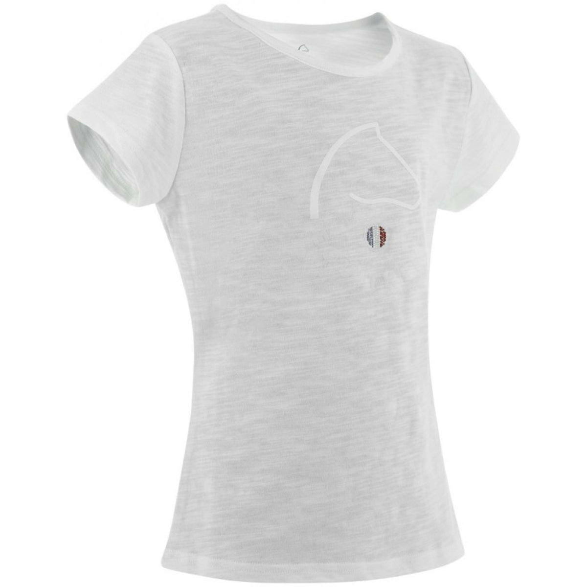 EQUITHÈME T-Shirt Claire FR Bianco