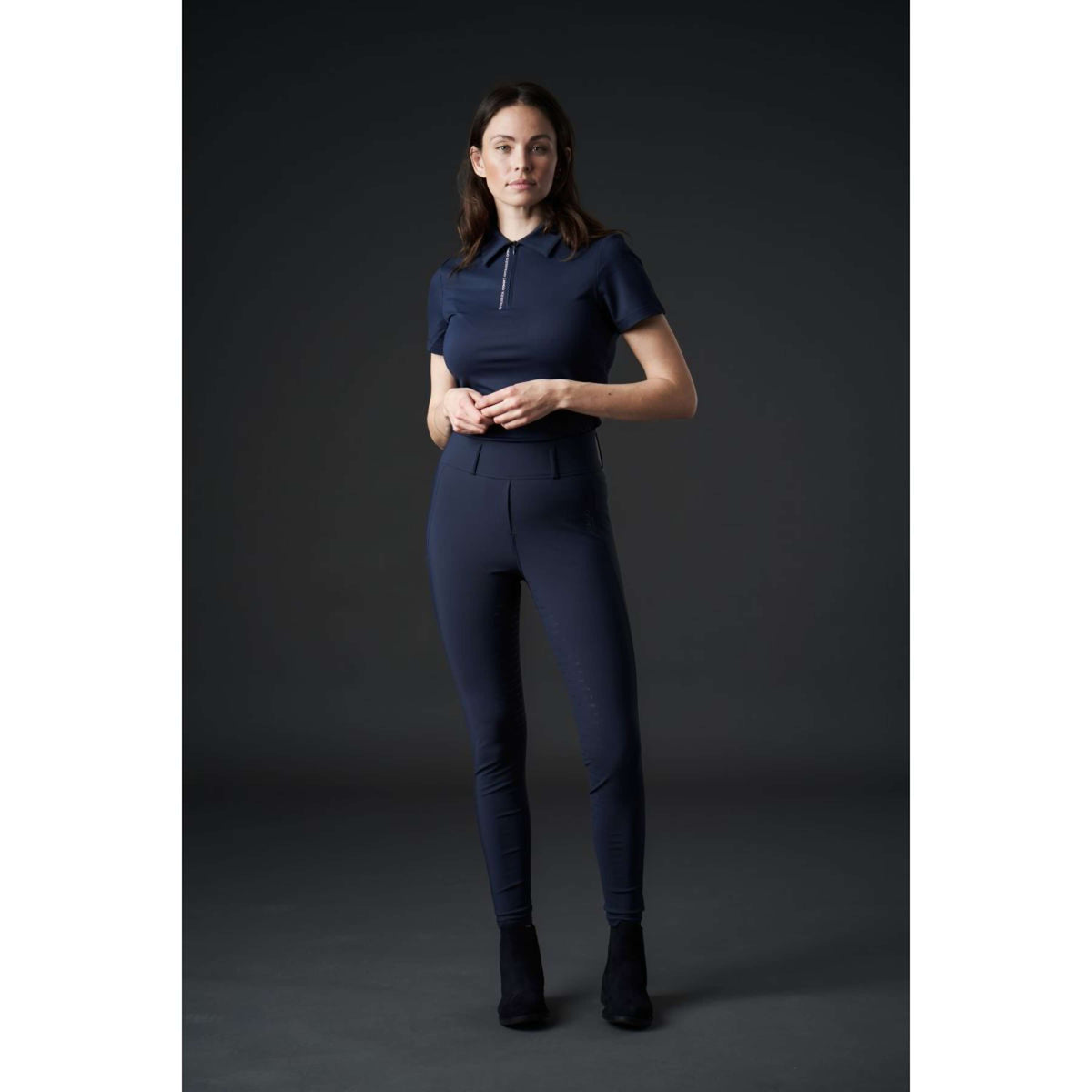 Catago Leggings da Equitazione River Full Grip Navy