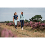 EQPRO Leggings da Equitazione Sofia Full Grip Blue Reef