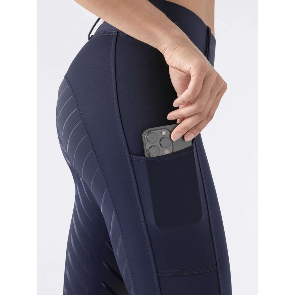 Equiline Leggings da Equitazione Carbef Full Grip Navy