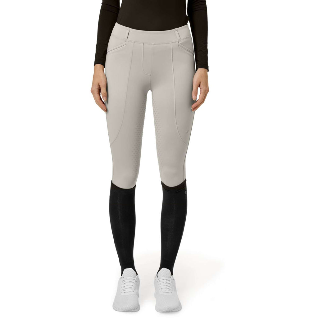 Equestrian Stockholm Leggings da Equitazione Premium Full Grip Greige