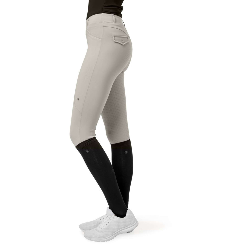 Equestrian Stockholm Leggings da Equitazione Premium Full Grip Greige