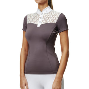 Equestrian Stockholm Maglietta da Competizione Crystal Champion Bianco/Dark Violet