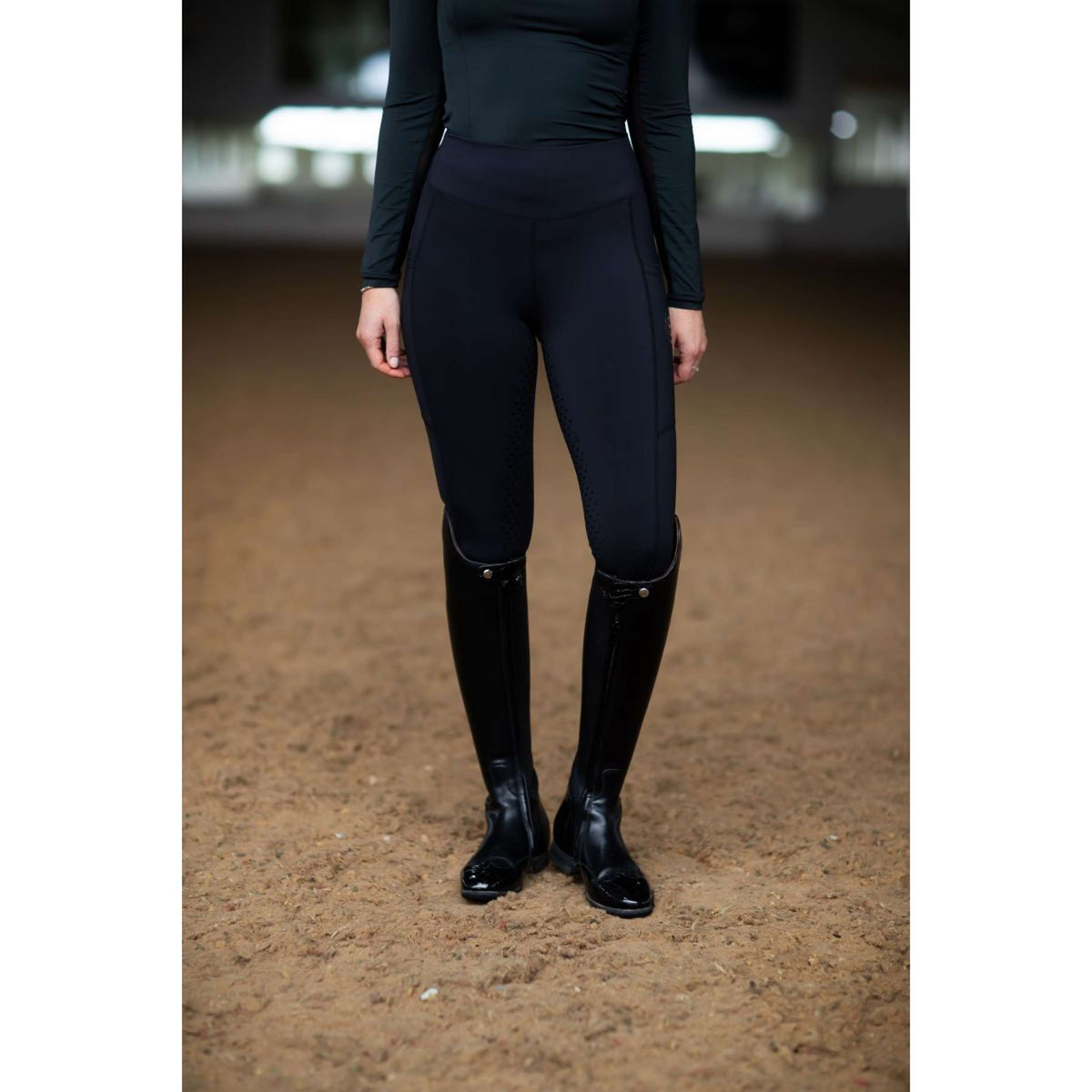 Equestrian Stockholm Leggings da Equitazione Movement Dressage All Black