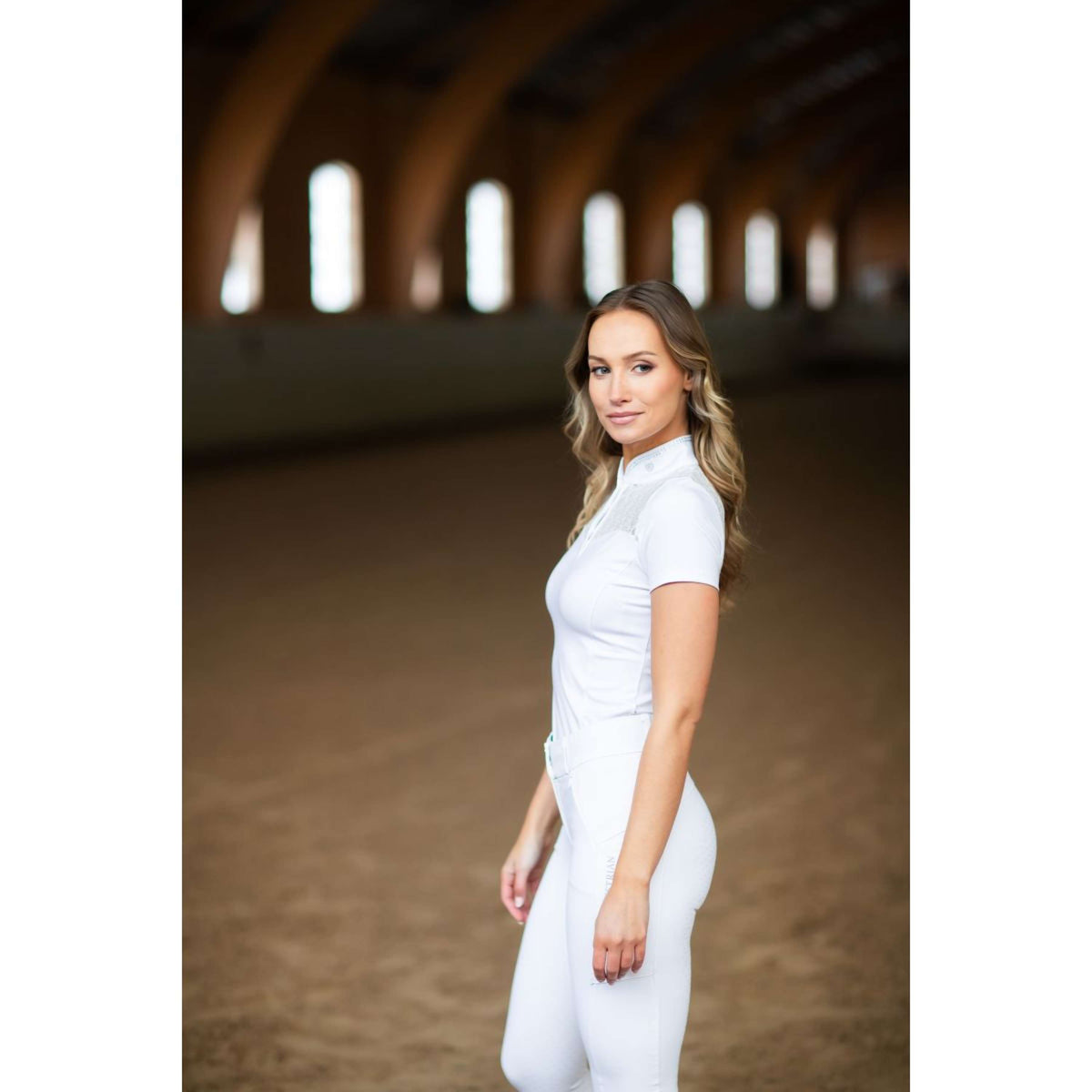Equestrian Stockholm Maglietta da Competizione Crystal Champion Bianco