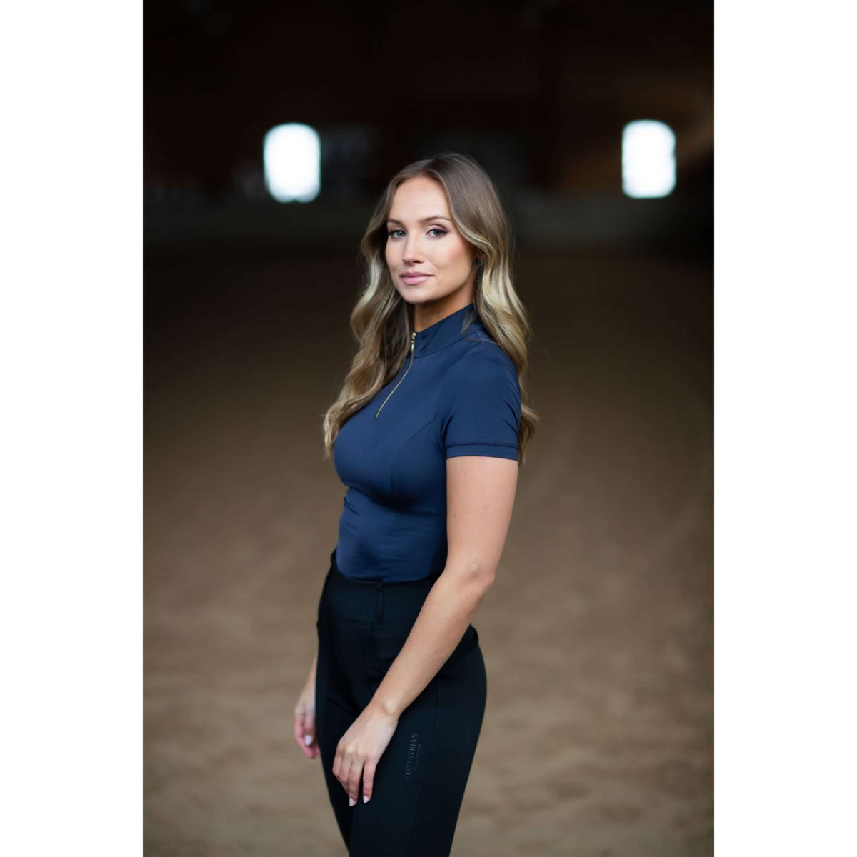 Equestrian Stockholm Shirt UV Protection Blu notte