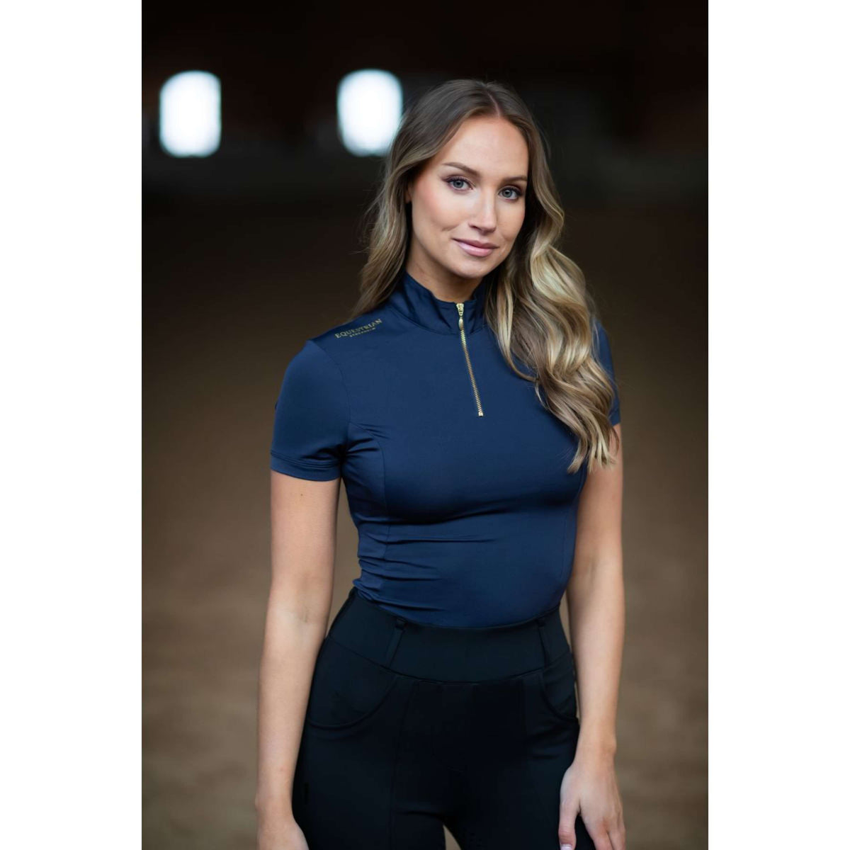 Equestrian Stockholm Shirt UV Protection Blu notte