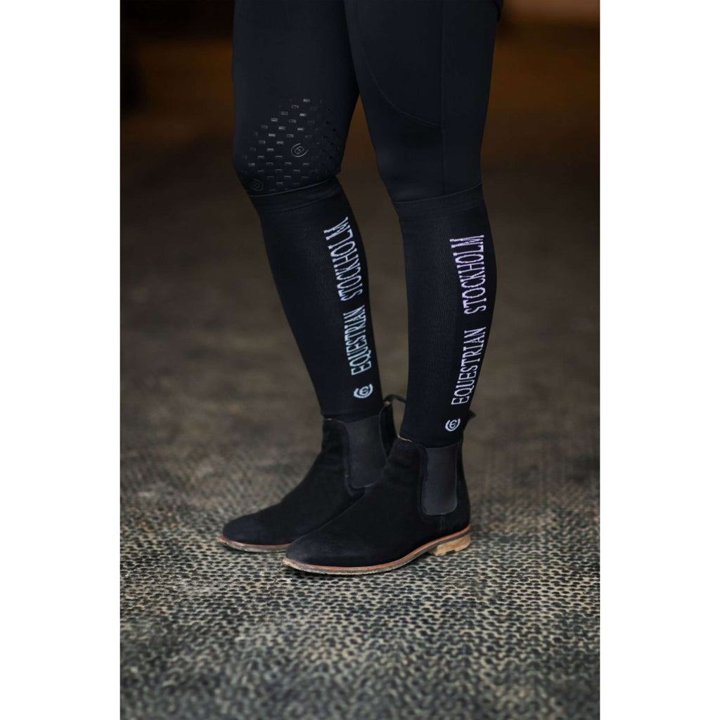 Equestrian Stockholm Calze da Equitazione Bamboo Blend Edizione nera