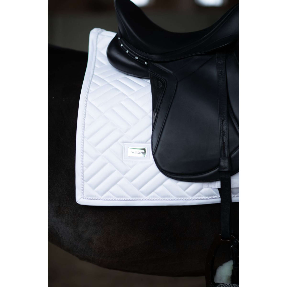 Equestrian Stockholm Sottosella Modern Dressage White Silver